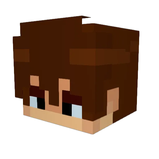 MgcQtz Minecraft avatar head, 3D render