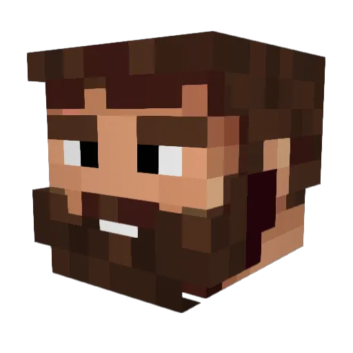 Mgnitud Minecraft avatar head, 3D render