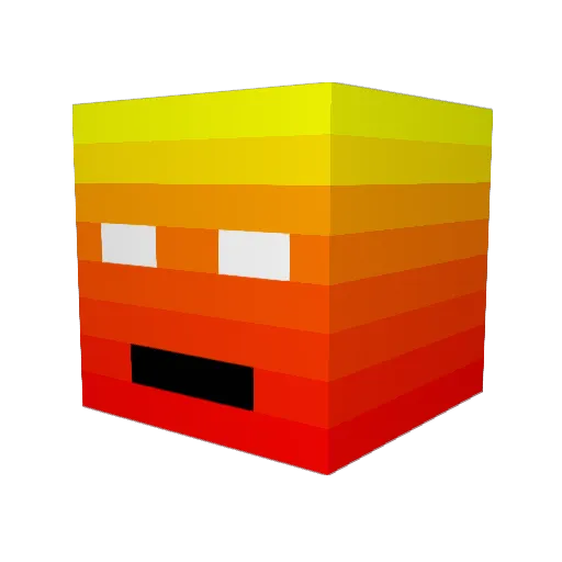 Mgoetke Minecraft avatar head, 3D render