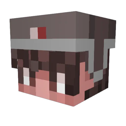 Mgpaint Minecraft avatar head, 3D render