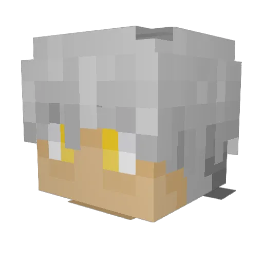 Mgr74 Minecraft avatar head, 3D render