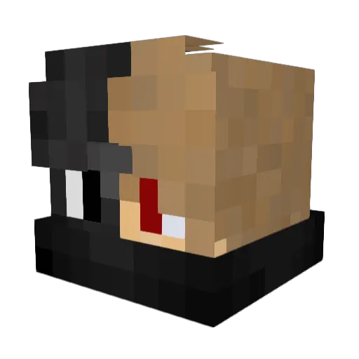 Mgryg Minecraft avatar head, 3D render