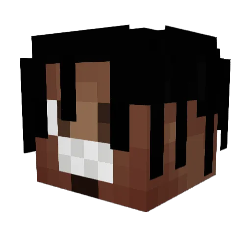 Mh_Bedas Minecraft avatar head, 3D render