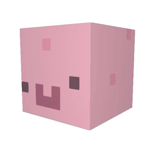Mhagever Minecraft avatar head, 3D render