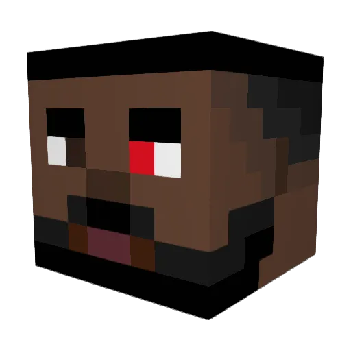 Mhamed_YT Minecraft avatar head, 3D render