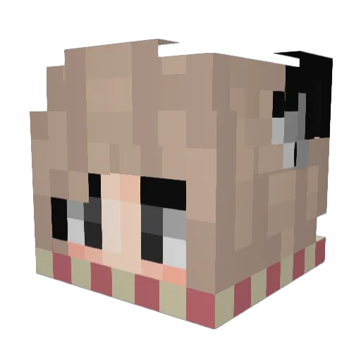 Mharker Minecraft avatar head, 3D render