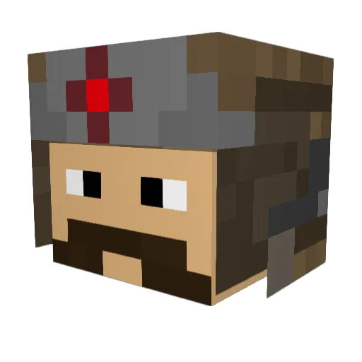Mheh Minecraft avatar head, 3D render