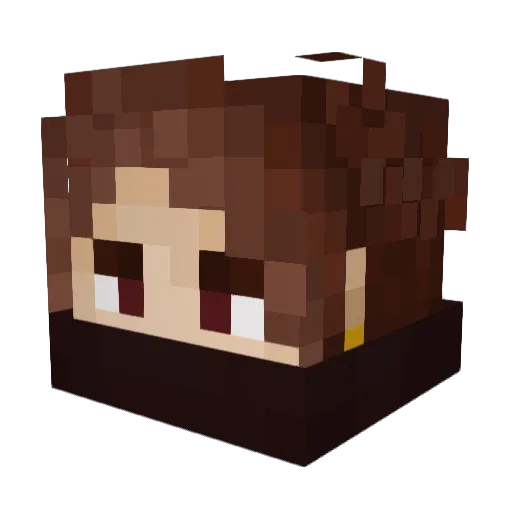 Mhisien Minecraft avatar head, 3D render