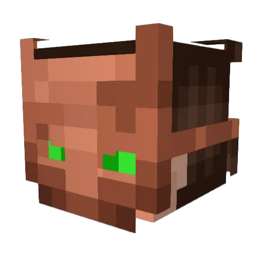 Mhorr Minecraft avatar head, 3D render