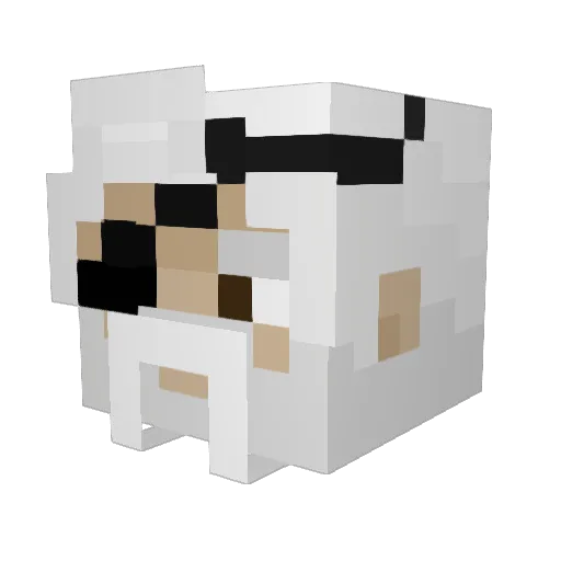 Mhraouw Minecraft avatar head, 3D render