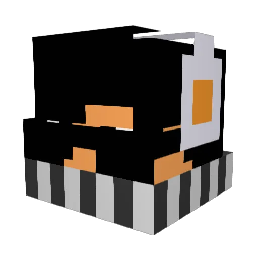 Mhsilya Minecraft avatar head, 3D render