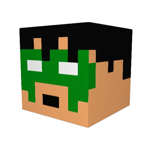 MhuzLord Minecraft avatar head, 3D render