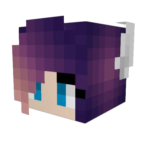Mi0kro Minecraft avatar head, 3D render