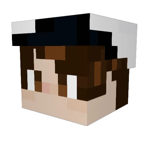 Mi1km4n_ Minecraft avatar head, 3D render