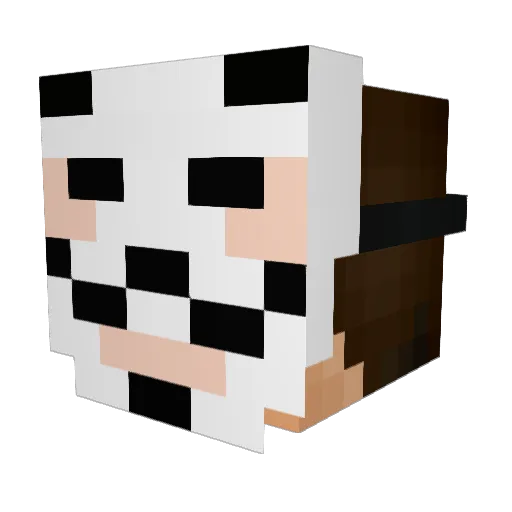 Mi3T3K Minecraft avatar head, 3D render