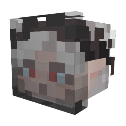 Mi5ha Minecraft avatar head, 3D render