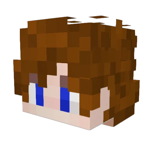 Mi5hu Minecraft avatar head, 3D render