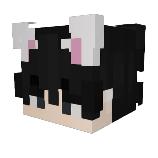 MiAyam Minecraft avatar head, 3D render