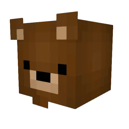 MiBBm Minecraft avatar head, 3D render