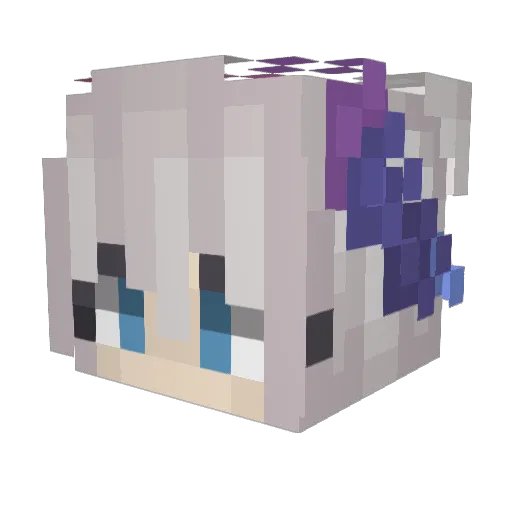 MiBi19 Minecraft avatar head, 3D render
