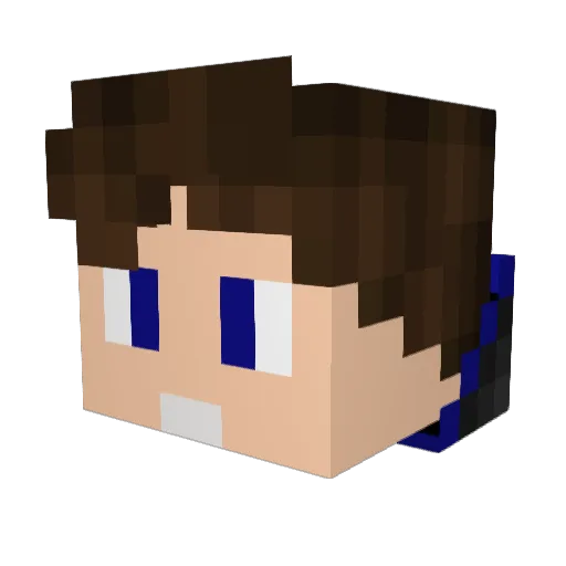 MiCrOxX Minecraft avatar head, 3D render