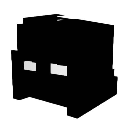 MiDaSc5 Minecraft avatar head, 3D render