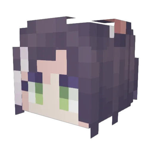 MiDo_re Minecraft avatar head, 3D render