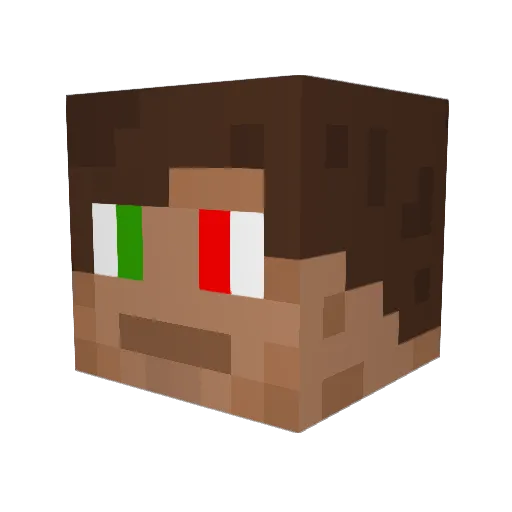 MiGOYT Minecraft avatar head, 3D render