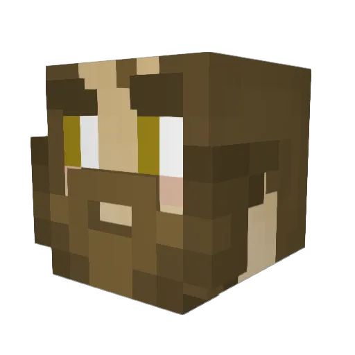 MiIlipeter Minecraft avatar head, 3D render