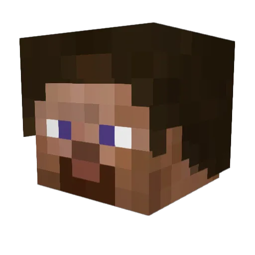 MiJa2022 Minecraft avatar head, 3D render