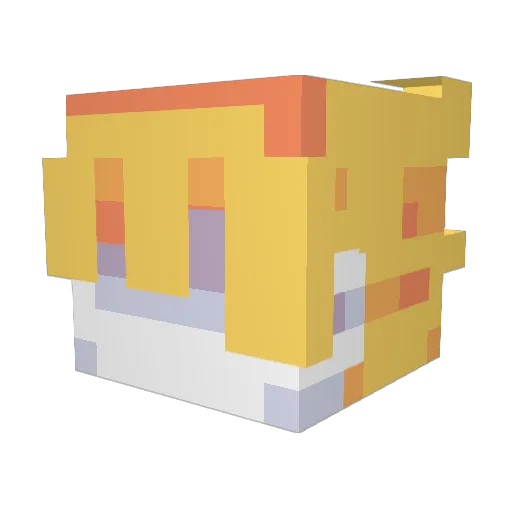 MiJuIGuess Minecraft avatar head, 3D render
