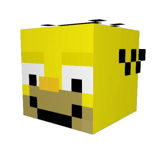 MiKe015 Minecraft avatar head, 3D render