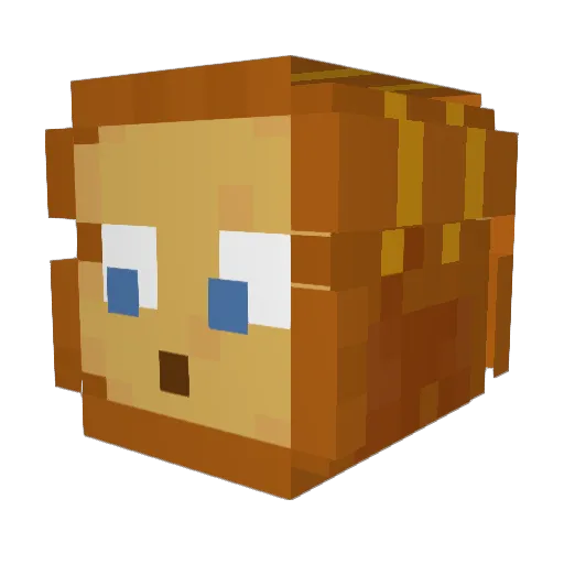 MiLuo67 Minecraft avatar head, 3D render