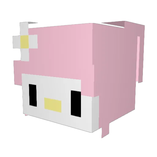 MiMiUnicornJP Minecraft avatar head, 3D render