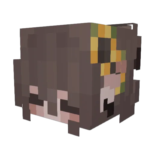 MiMi_TvT Minecraft avatar head, 3D render