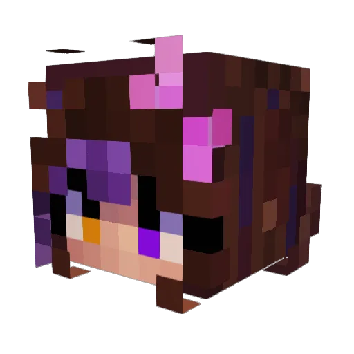 MiMiaow Minecraft avatar head, 3D render