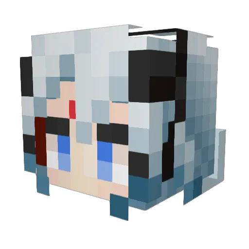 MiPoiona Minecraft avatar head, 3D render