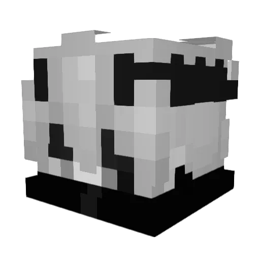 MiQser Minecraft avatar head, 3D render