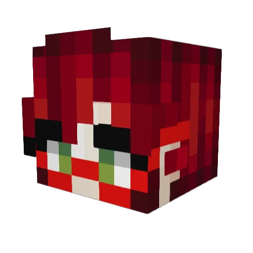 MiRRORGiRL Minecraft avatar head, 3D render