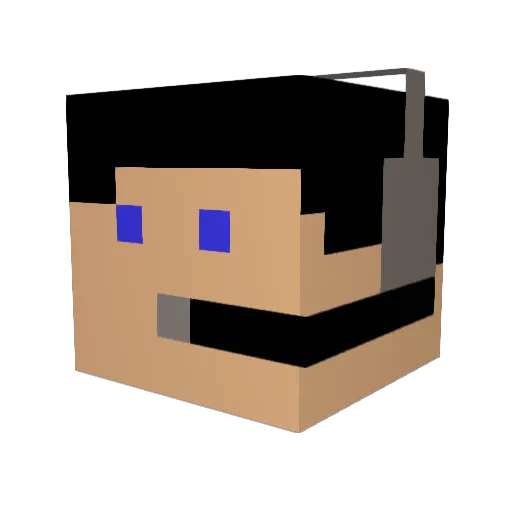 MiRUS17 Minecraft avatar head, 3D render