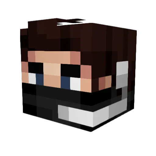 MiSTiK31 Minecraft avatar head, 3D render