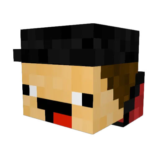 MiSibes Minecraft avatar head, 3D render