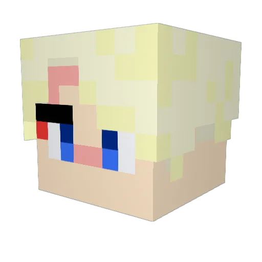 MiSuGarRu Minecraft avatar head, 3D render