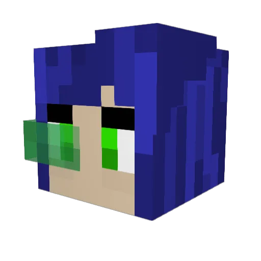MiToJu Minecraft avatar head, 3D render