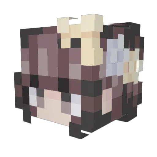 MiXiErr Minecraft avatar head, 3D render
