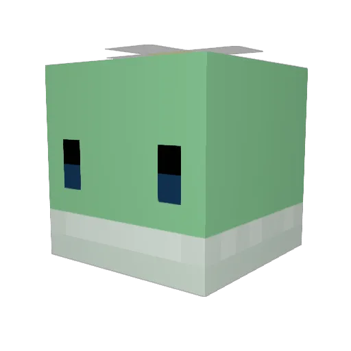 MiYaLu Minecraft avatar head, 3D render