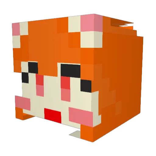 Mi_Myo Minecraft avatar head, 3D render