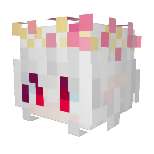Mi_Wen Minecraft avatar head, 3D render
