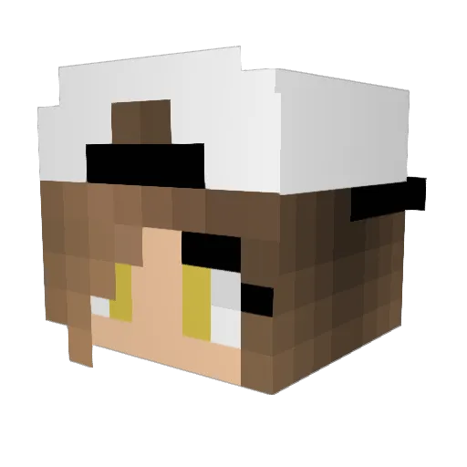 Mia069 Minecraft avatar head, 3D render