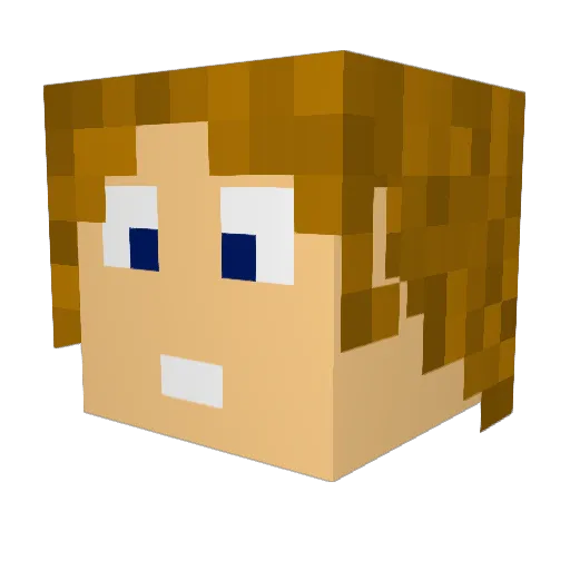 Mia0oou Minecraft avatar head, 3D render
